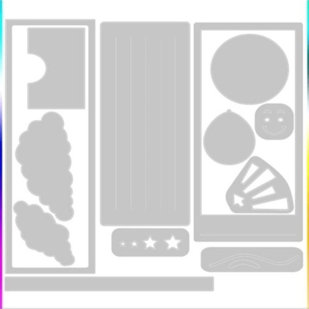 Sizzix Thinlits Die Set 13PK - Rainbow Slider Card